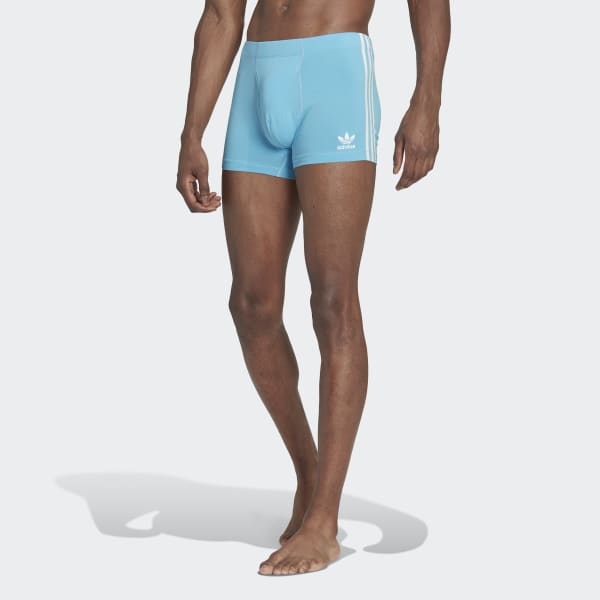 Blau Comfort Flex Cotton 3-Streifen Boxershorts, 3 Paar