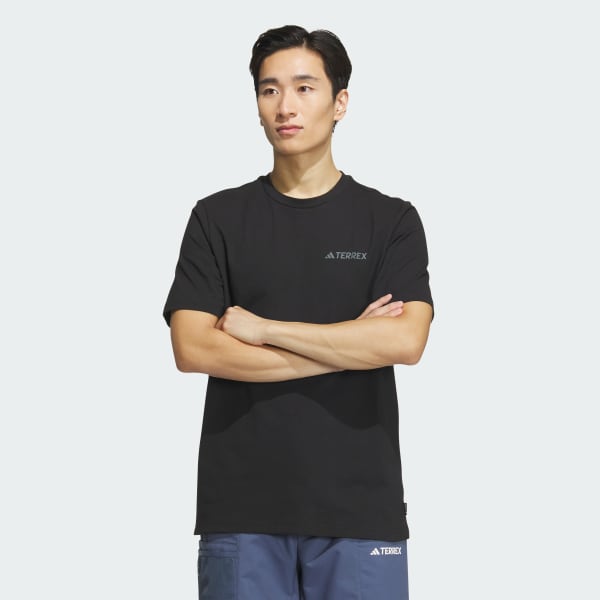 Black 그래픽 반팔 티 폴리진 230 GSM