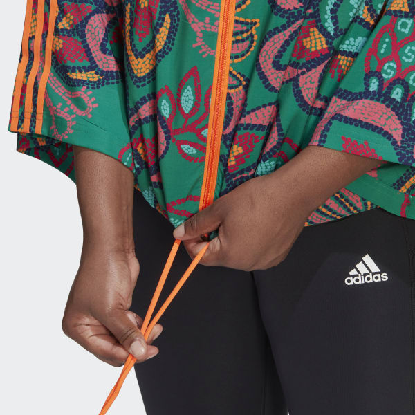 Green FARM Track Top (Plus Size) HI344