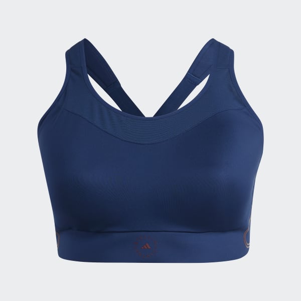 Blue adidas by Stella McCartney TruePace High Support Sports Bra- Plus Size