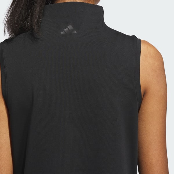 adidas Ultimate365 Sleeveless Mock Neck Top - Black | Free