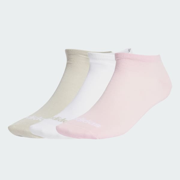 bílá Ponožky Thin Linear Low-Cut – 3 páry