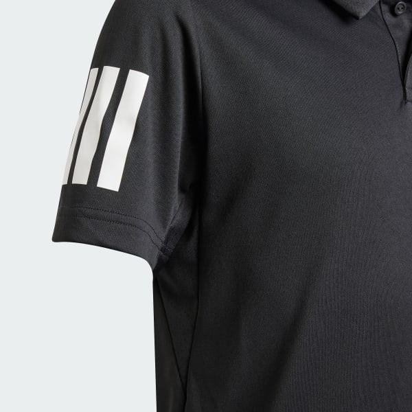 Siyah Club Tennis 3-Stripes Kids Polo Tişört