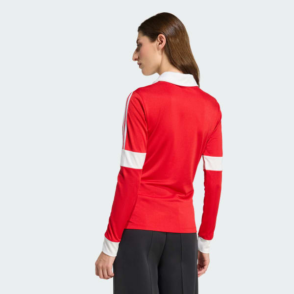Rouge Maillot de football graphique à manches longues