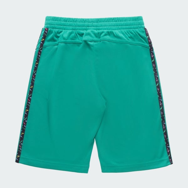 Green Boys Performance Logo Shorts