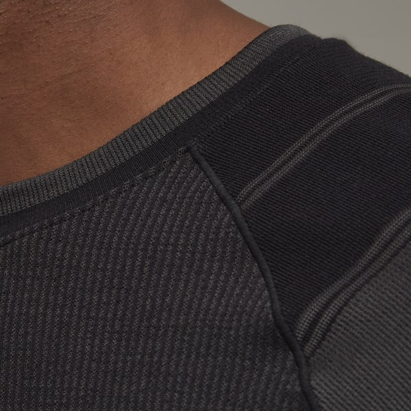 Svart Y-3 Classic Knit Base Layer Long Sleeve T-skjorte