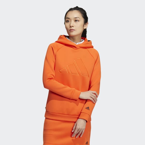 Orange 3-Bar Long Sleeve Pullover Hoodie