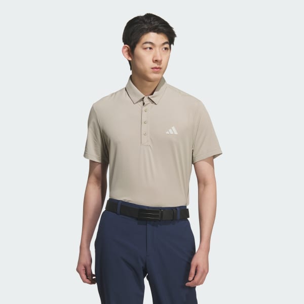 Brown PIQUE BUTTON DOWN 숏 슬리브 폴로 셔츠