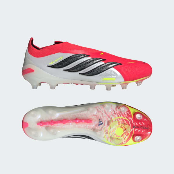 Rosso Scarpe da calcio PREDATOR ELITE Laceless Artificial Ground