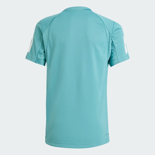 Turquoise Club Tennis 3-Stripes Tee Kids
