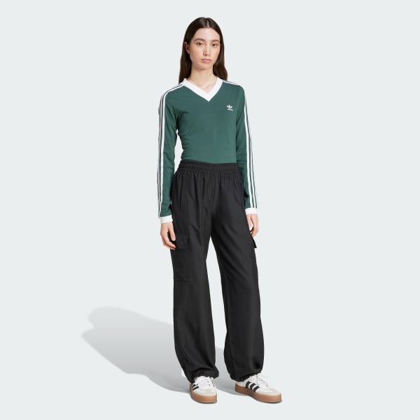 25SS新作VネックTシャツ【ADIDAS】V Neck Long Sleeve Shirt セール】adidas/ アディダス V-NECK LS TEE（Tシャツ/カットソー