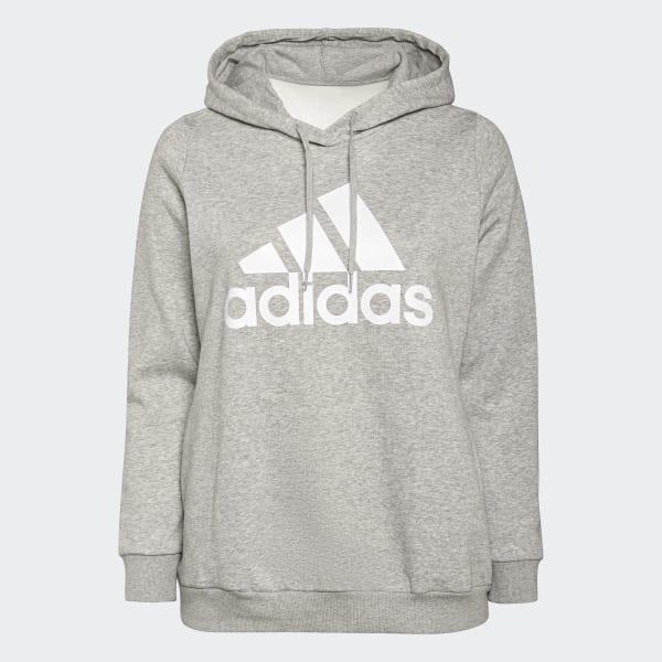 adidas Essentials Logo Fleece Grey - | Training Hoodie adidas Women\'s Size) US | (Plus