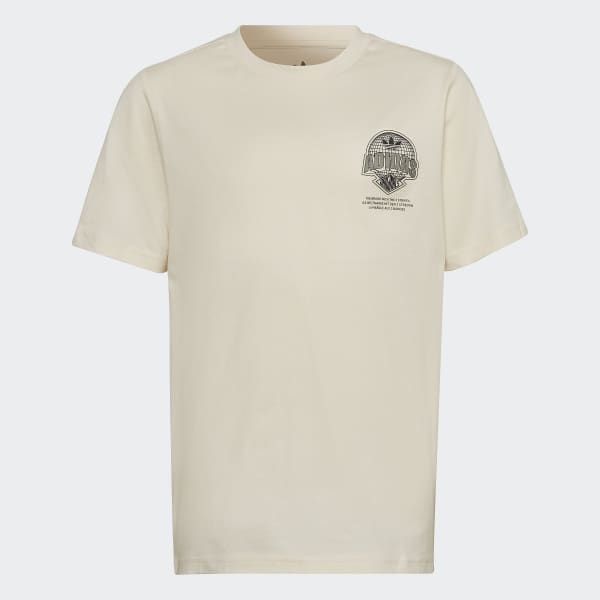 Beige Graphic T-skjorte WQ954
