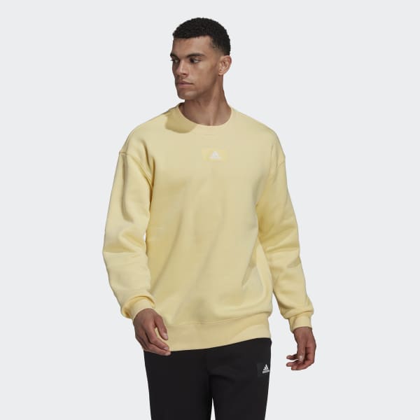 Amarelo Sweatshirt em Fleece FeelVivid Essentials