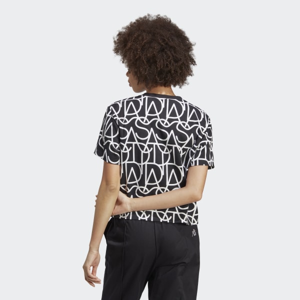 Black Allover adidas Graphic Boyfriend T-Shirt