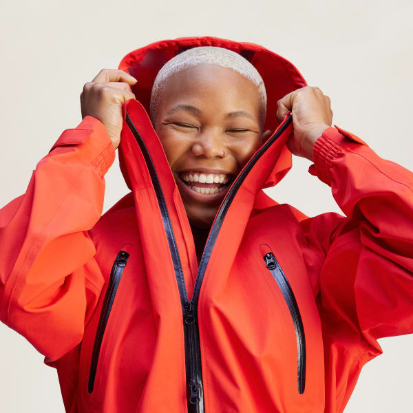 Red adidas by Stella McCartney TrueNature Rain Short Jacket