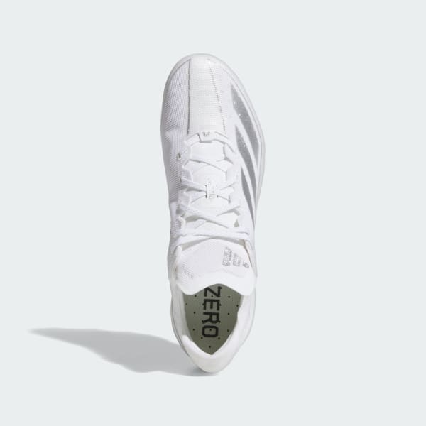 White Adizero Electric American Football Cleats