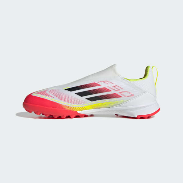 adidas Buty F50 League Laceless TF Kids - Bialy | adidas Poland