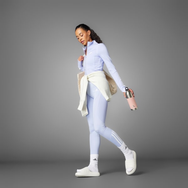Hyperglam Full-Zip Ribbed Cover-Up