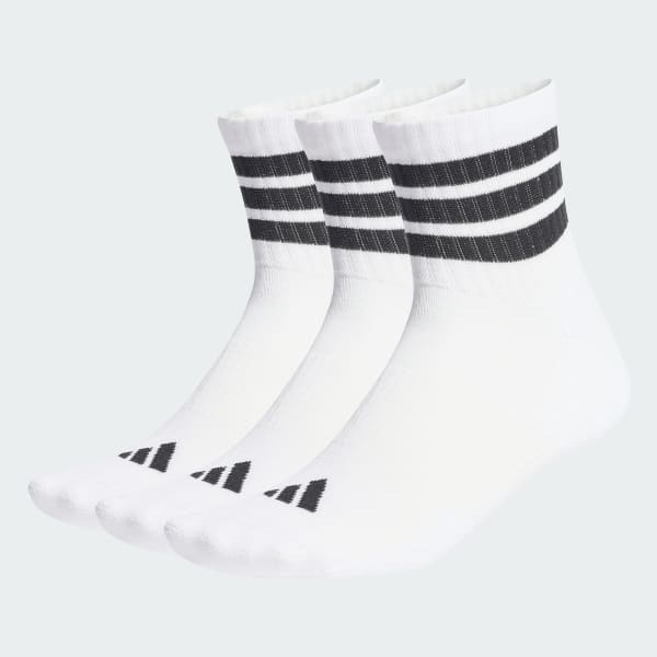 Blanco MEDIAS DE CORTE MEDIO SPORTSWEAR 3 TIRAS ACOLCHADAS, PAQUETE DE 3 PARES