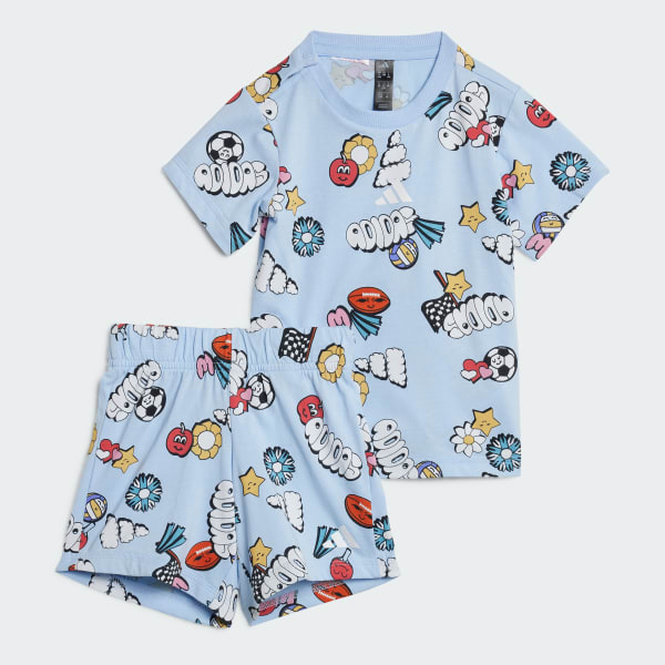 Μπλε Seasonal Essentials Fun Allover Print Set Kids