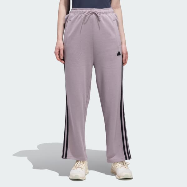 Purple FUTURE ICONS 3 STRIPES OPEN HEM PANTS