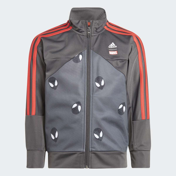 Mens Adidas Medium Gray/Black Essentials Warm-Up 3-Stripes Track Jacket  H46103 | eBay