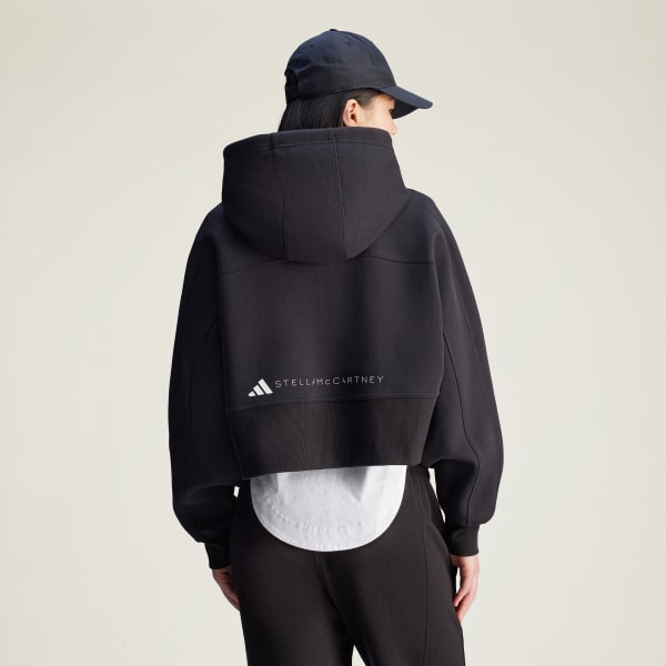 Schwarz adidas by Stella McCartney Sportswear Cropped Kapuzenjacke