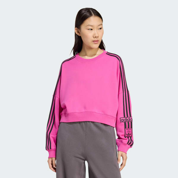 Moletom Cropped Adibreak Adicolor Crewneck - Preto adidas | adidas