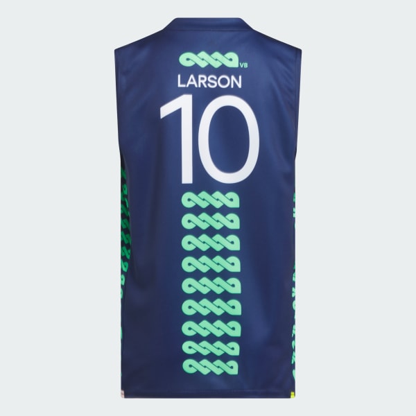 adidas LOVB Larson Sleeveless Jersey Kids - Blue | Free