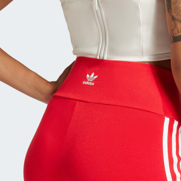 Adidas Adicolor 3 Stripes Bike Shorts Better Scarlet White