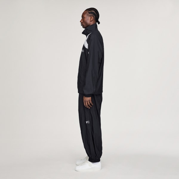 ブラック Y-3 RAW EDGE 3 STRIPES NYLON SHELL PANTS