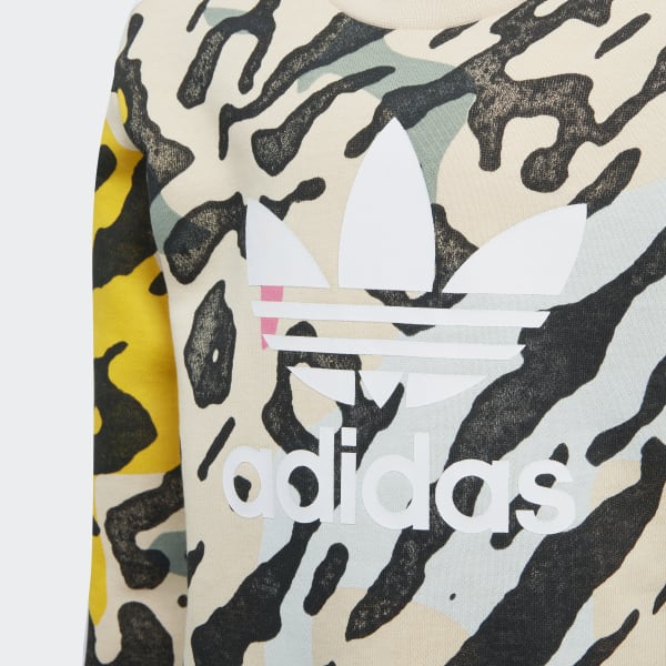 Beige Completo Animal Print Crew