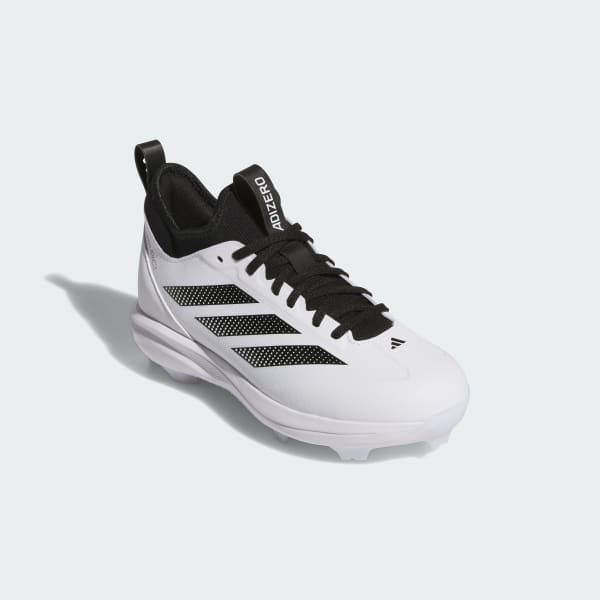 White Adizero Impact 2.0 TPU baseball Cleats Kids
