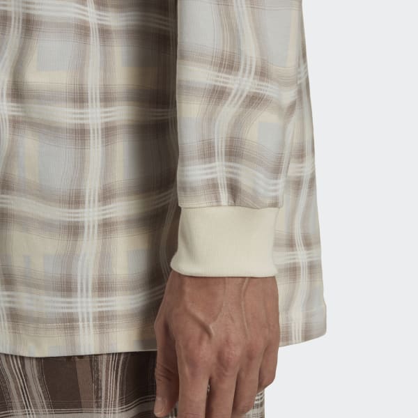 Beige Reveal Allover Print Long Sleeve Tee WY140