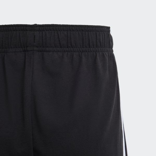 Schwarz Essentials 3-Streifen Knit Shorts