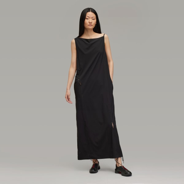 Black Y-3 Slit Dress