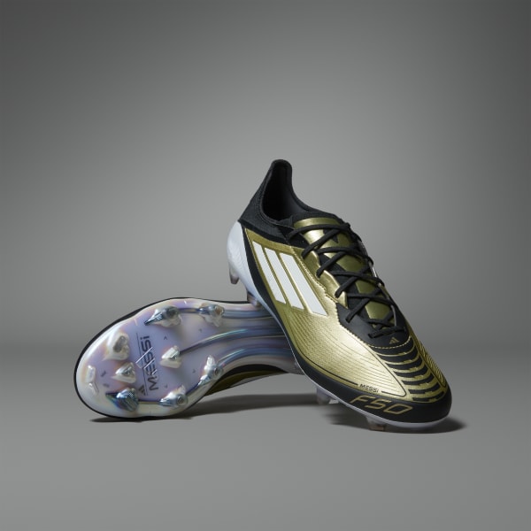 adidas Messi F50 Elite Firm Ground Boots Gold adidas Thailand