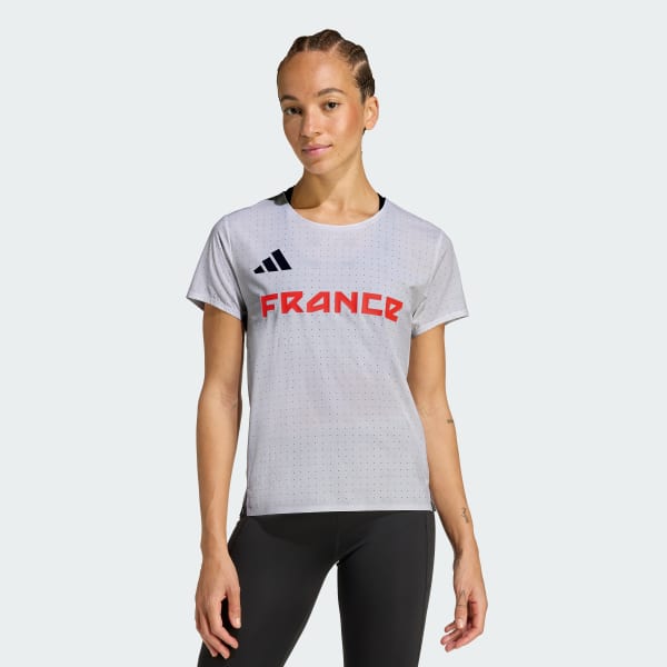 Hvid Team France Adizero T-shirt