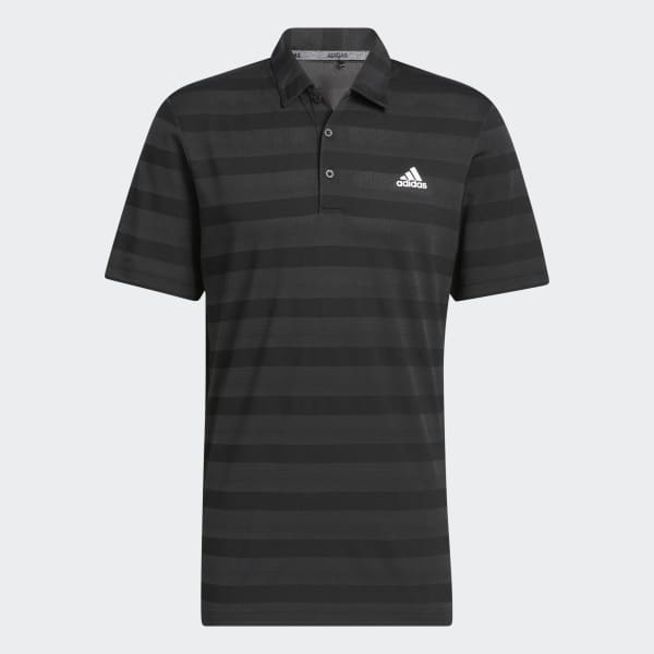 Schwarz Two-Color Stripe Polo Shirt MGU79