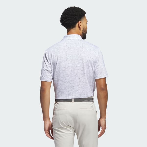 White Ultimate365 Power Grid Print Polo Shirt