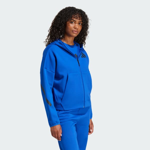 adidas Z.N.E. Full Zip Hoodie Blue Free Shipping with adiClub adidas US
