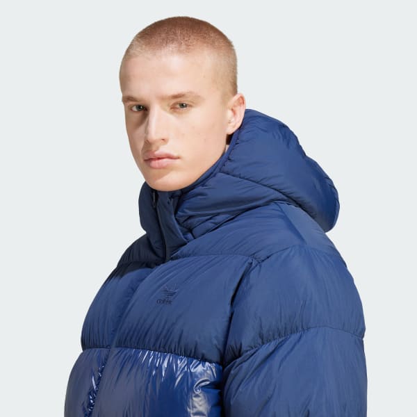 adidas Adicolor Down Regen Hooded Puffer Jacket - Blue | Men's Lifestyle |  adidas US