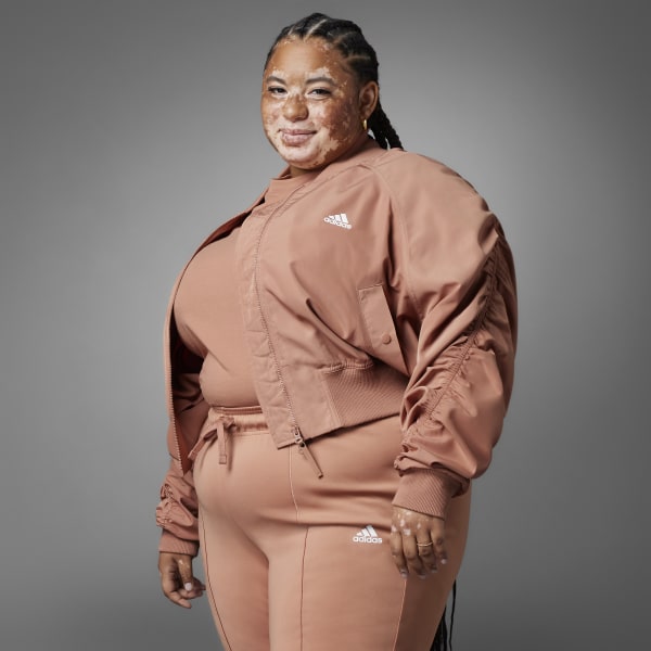 adidas Collective Power Bomber Jacket Plus Size Brown adidas