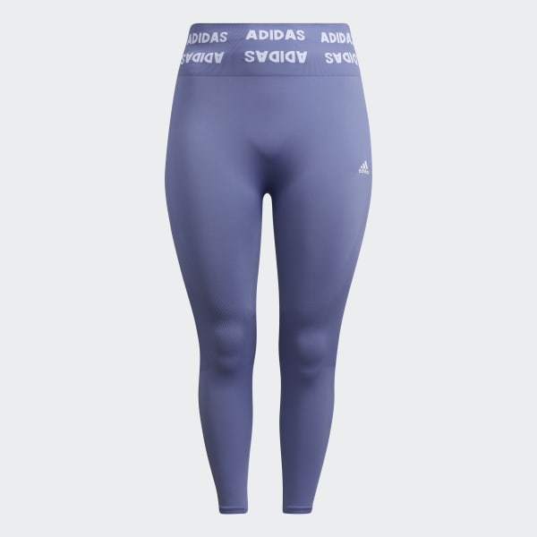 fialová Legíny Training Aeroknit 7/8 High-Rise (plus size)