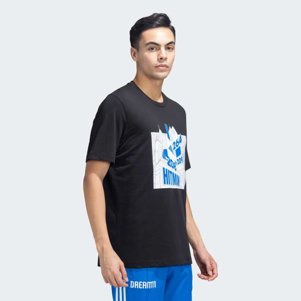 White ADIDAS CRICKET ROHIT SHARMA HIGHEST SCORE TEE