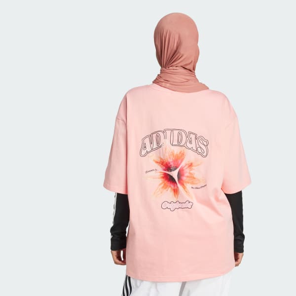 Hong Áo Thun Graphic adidas Originals Summer Glow