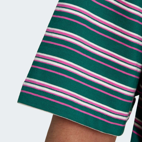 adidas '80s Loose Striped Tee - Green | adidas India