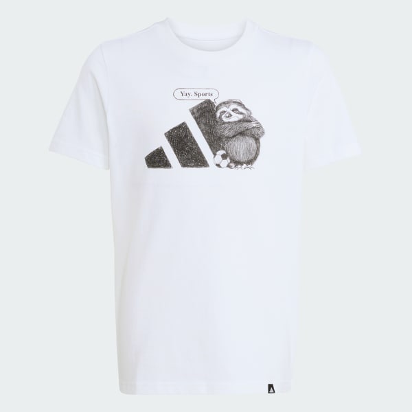 White Sports Graphic Tee Kids