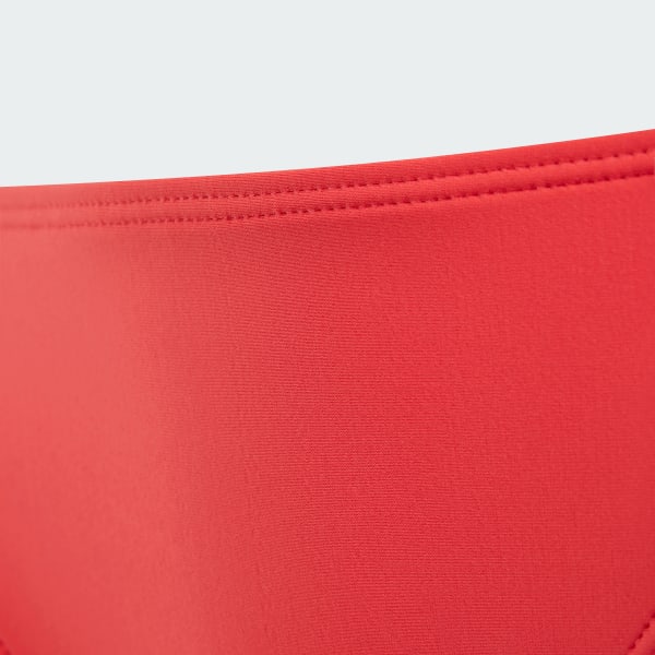 Rouge Bikini dos en V 3 bandes Enfants